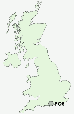 PO6 Postcode map