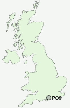 PO9 Postcode map