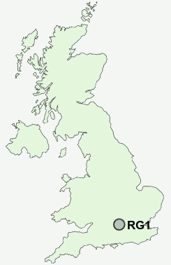 RG1 Postcode map