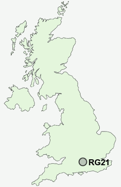 RG21 Postcode map