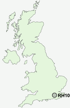 RH10 Postcode map