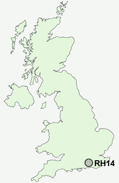 RH14 Postcode map