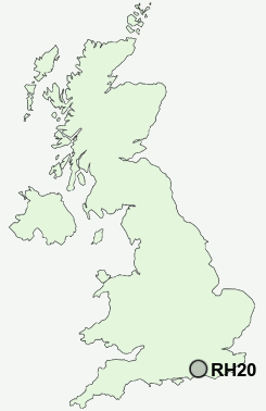 RH20 Postcode map