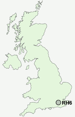 RH6 Postcode map