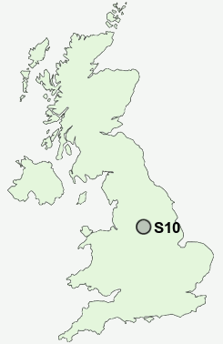 S10 Postcode map