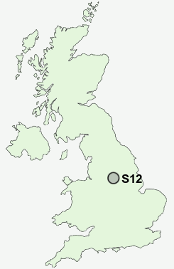 S12 Postcode map