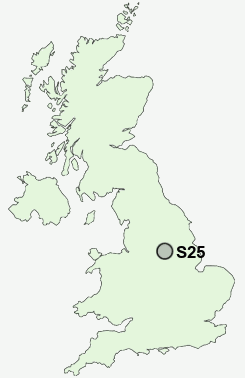 S25 Postcode map