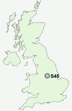 S45 Postcode map