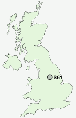 S61 Postcode map