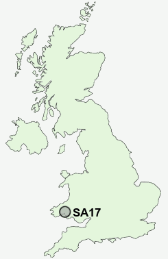 SA17 Postcode map