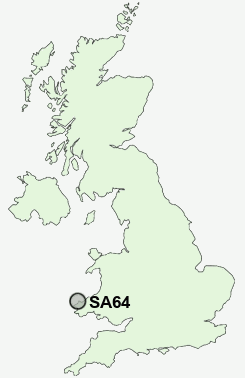 SA64 Postcode map