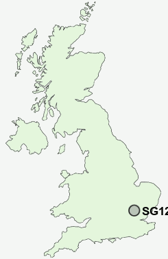 SG12 Postcode map