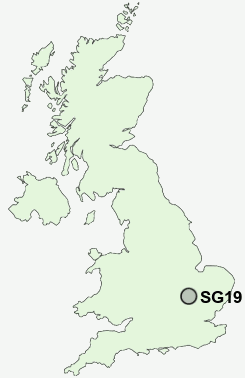 SG19 Postcode map