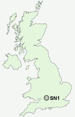 SN1 Postcode map