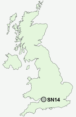 SN14 Postcode map