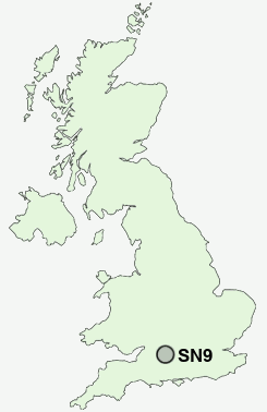 SN9 Postcode map