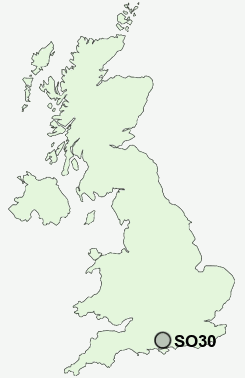 SO30 Postcode map