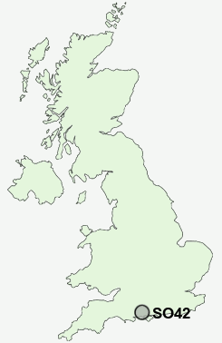 SO42 Postcode map