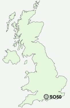 SO50 Postcode map