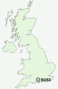 SO53 Postcode map