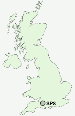 SP8 Postcode map