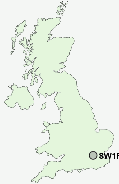 SW1P Postcode map