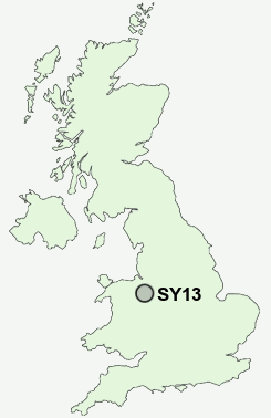 SY13 Postcode map