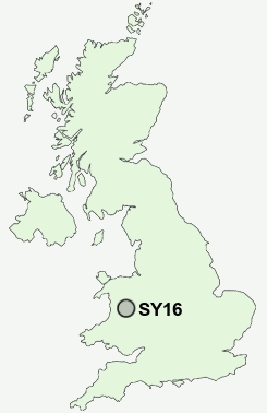 SY16 Postcode map