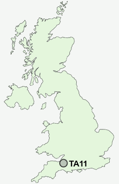 TA11 Postcode map