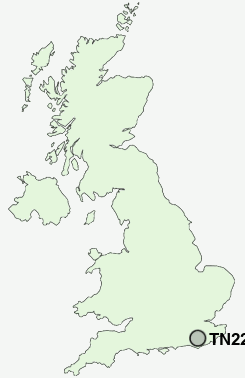 TN22 Postcode map