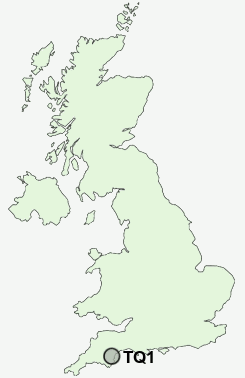 TQ1 Postcode map