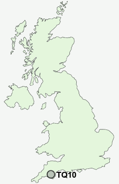 TQ10 Postcode map