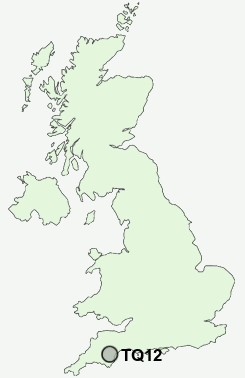 TQ12 Postcode map