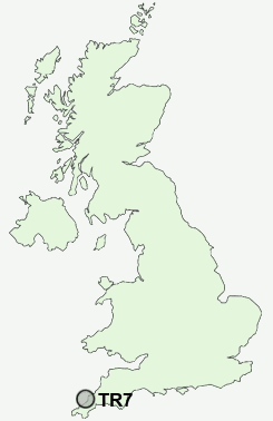 TR7 Postcode map