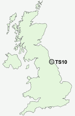 TS10 Postcode map