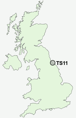 TS11 Postcode map