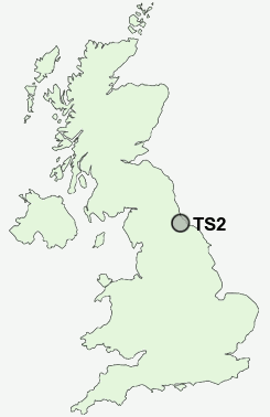 TS2 Postcode map