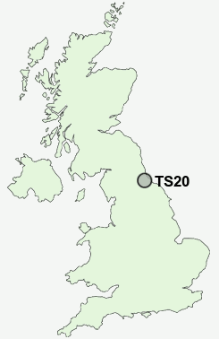 TS20 Postcode map