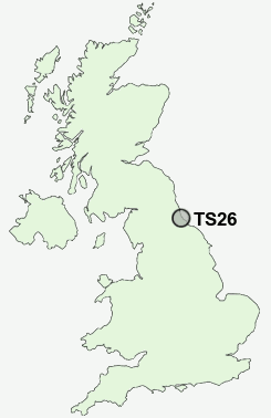 TS26 Postcode map