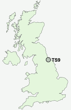 TS9 Postcode map