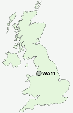 WA11 Postcode map