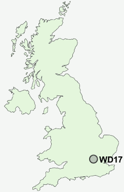 WD17 Postcode map