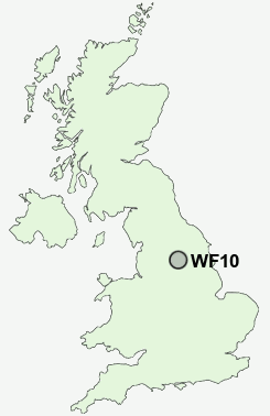 WF10 Postcode map