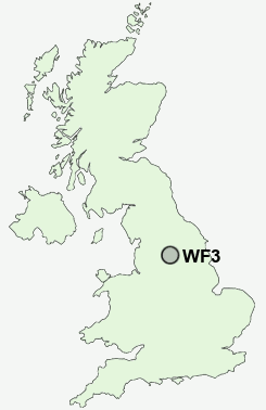 WF3 Postcode map