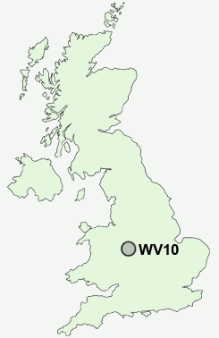 WV10 Postcode map