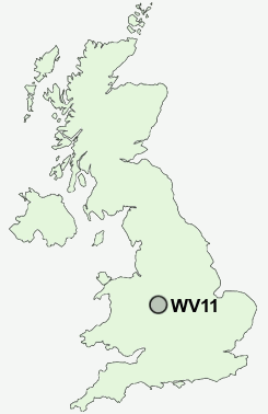 WV11 Postcode map