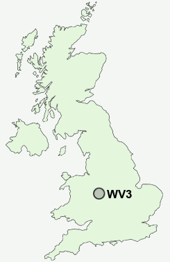 WV3 Postcode map