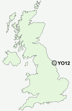 YO12 Postcode map