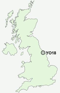 YO18 Postcode map