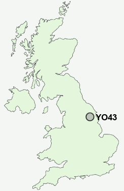 YO43 Postcode map